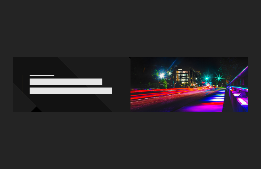 Greek text in title on left, College Park at night photo on right. Narrow strip hero style, horizontally oriented