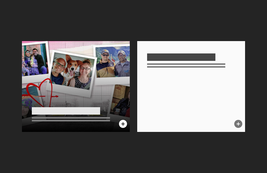 Overlay cards
