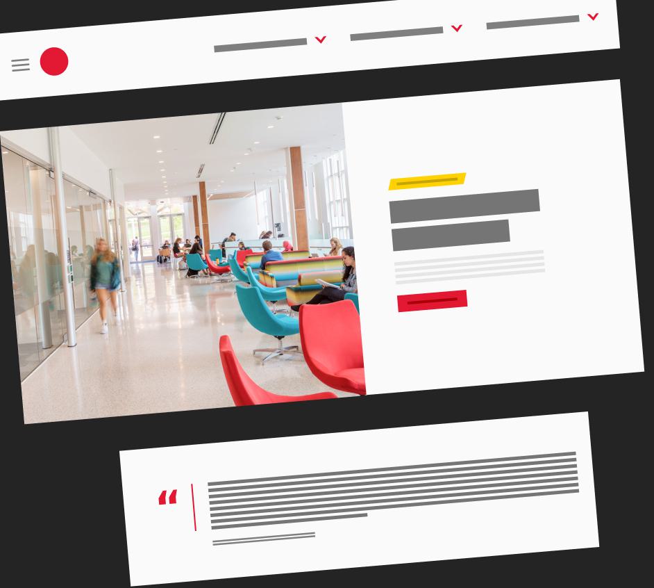 Representation of navigation, image and text pathways, and quote components