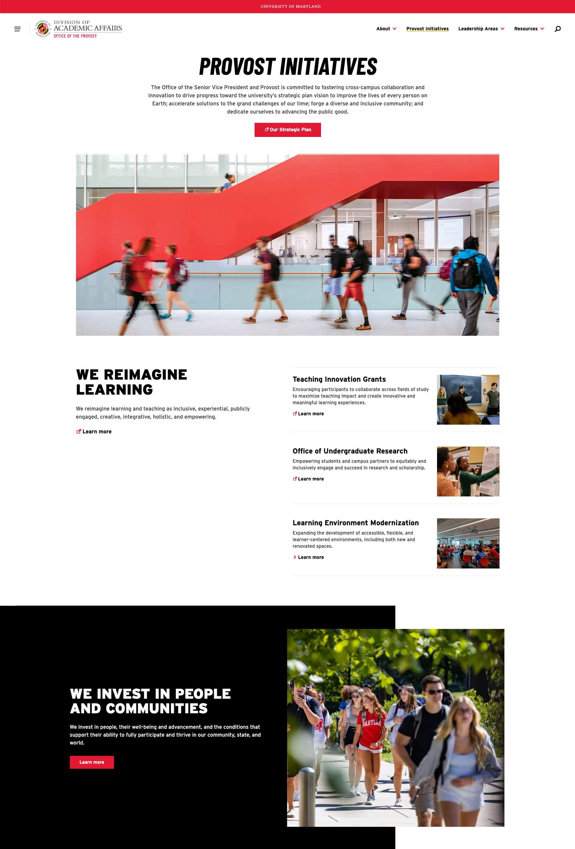 Landing page template - Provost Initiatives