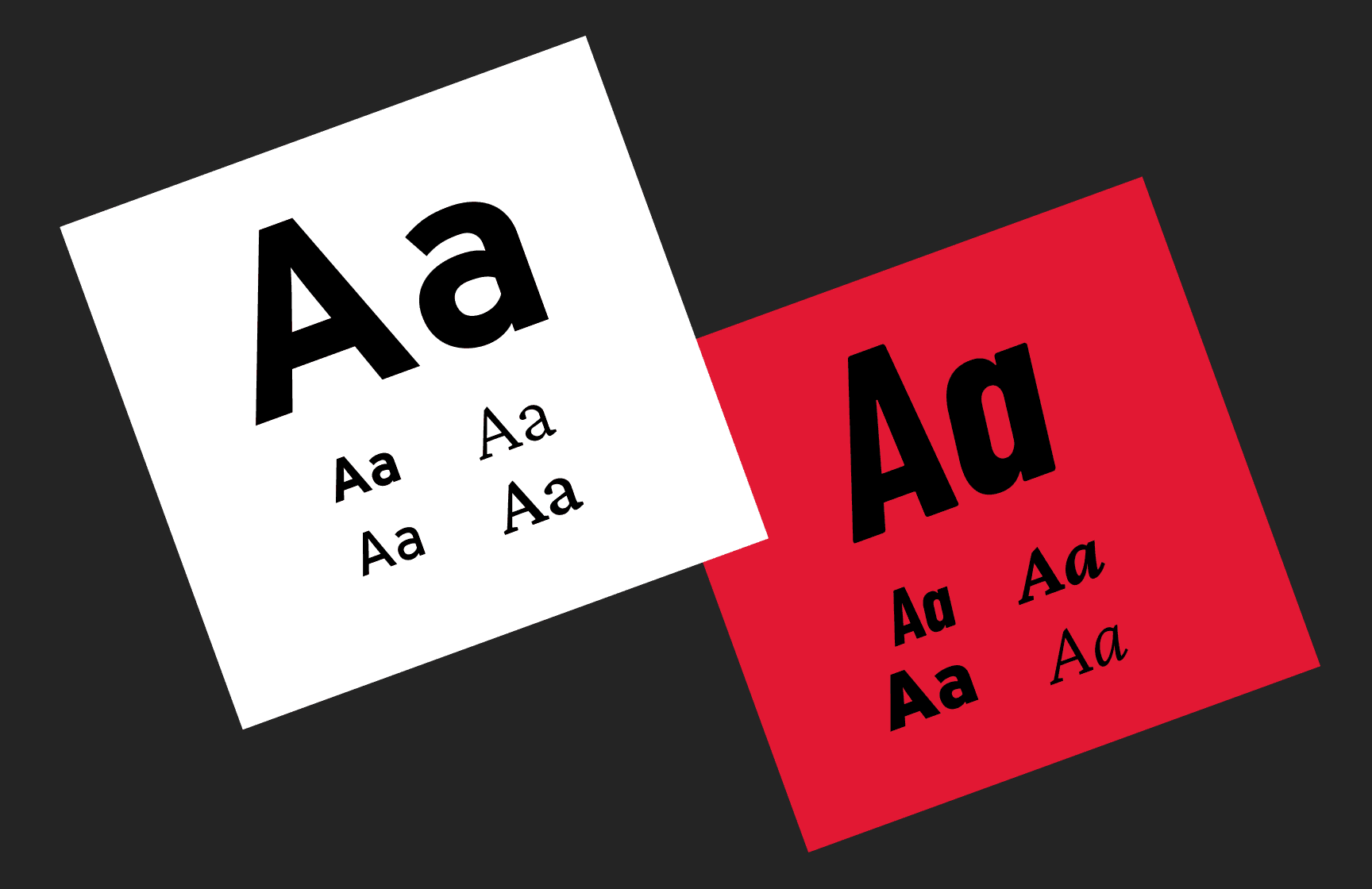 Letter "A" in many different fonts and styles