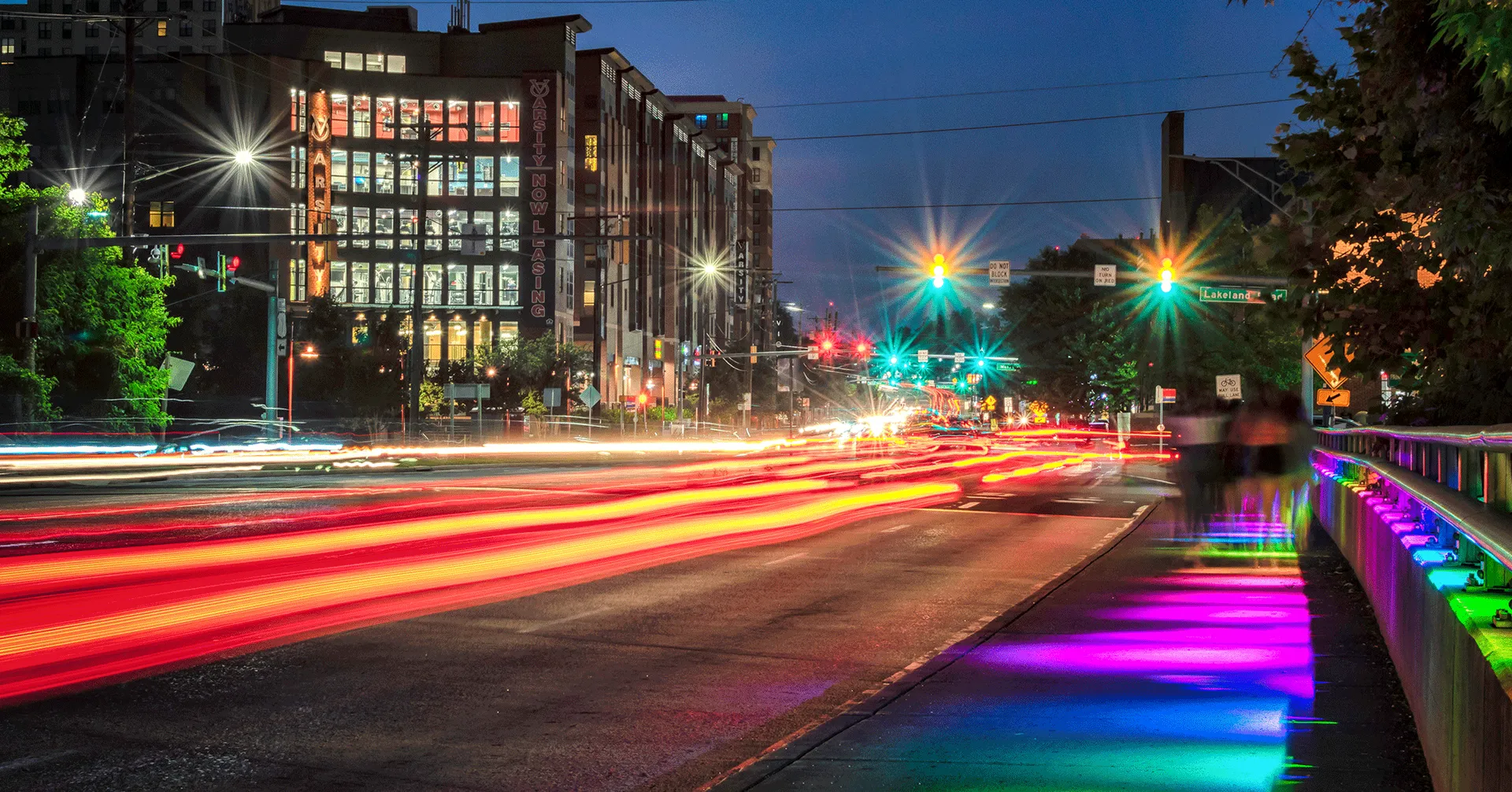 Paint Branch Rd at night