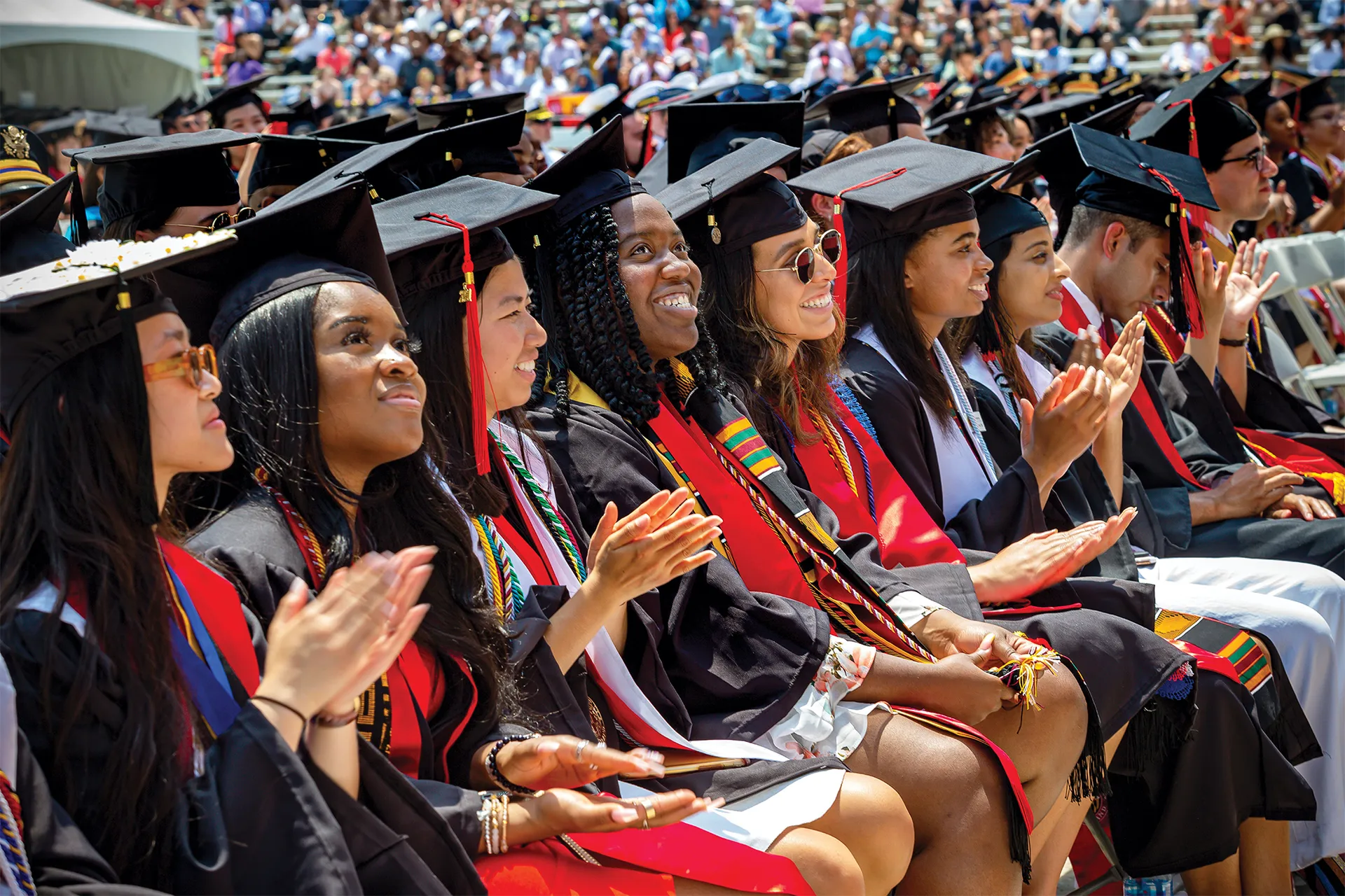 graduating students in regalia